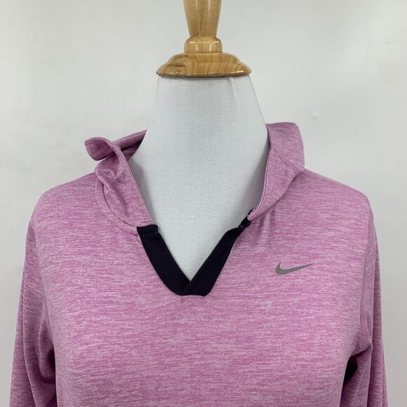 Nike Running Element Hooded Jacket Womens XS Purple Dri Fit Flat Seam Thumbholes - Picture 3 of 16